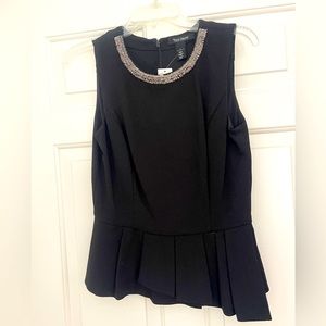 NWT - White House Black Market Sleeveless Peplum Top Size 6